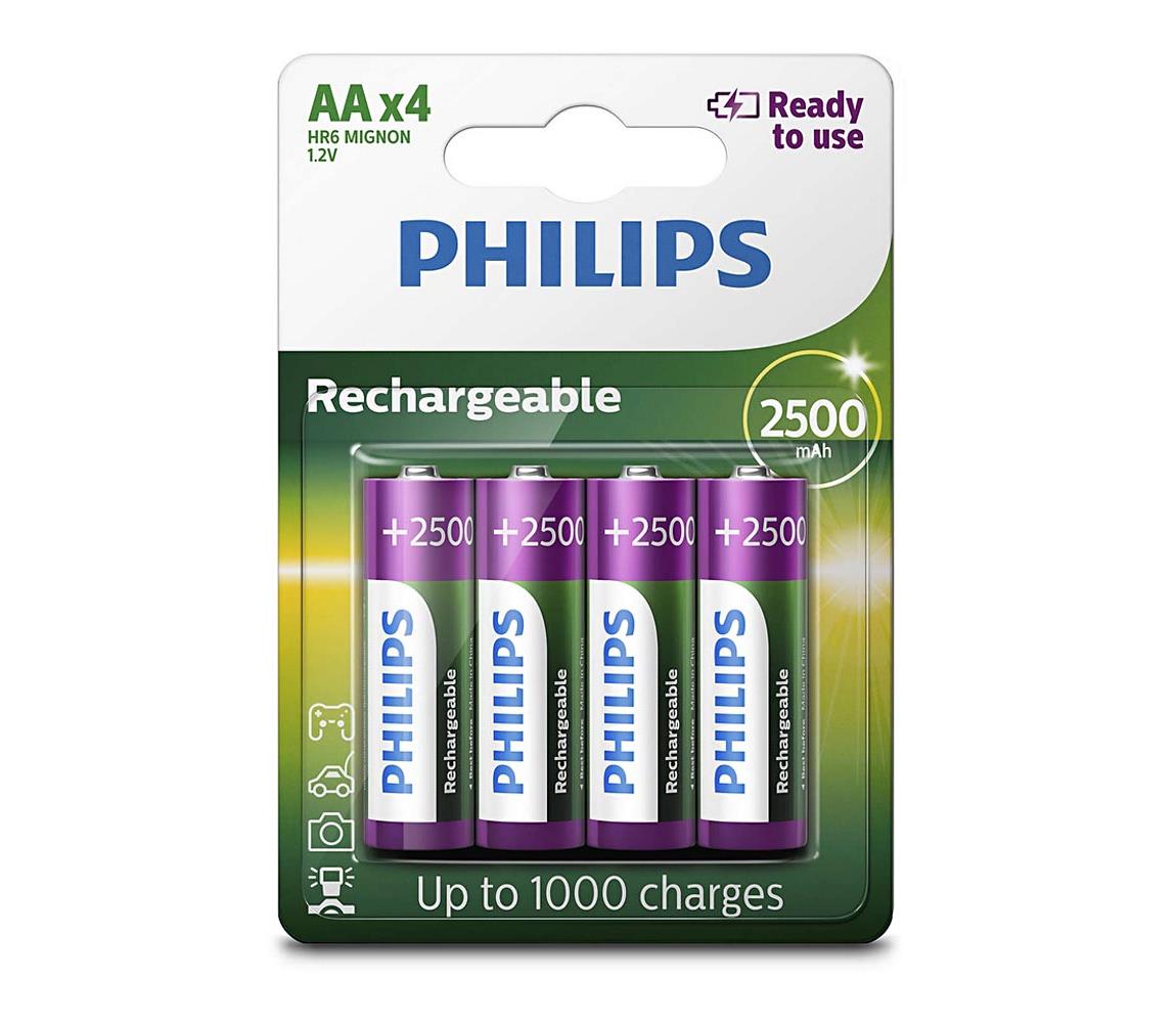 Philips Philips R6B4RTU25/10 - 4 ks Nabíjecí baterie AA MULTILIFE NiMH/1,2V/2500 mAh P2234