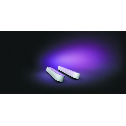 Philips 78202/1E/P7  - SADA 2x LED RGB Stmívatelná stolní lampa HUE WHITE AND COLOR AMBIANCE LED/6W/230V bílá