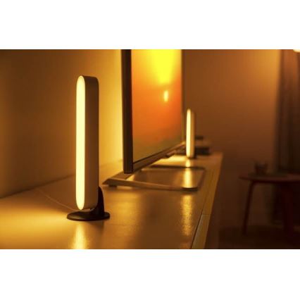 Philips 78202/1E/P7  - SADA 2x LED RGB Stmívatelná stolní lampa HUE WHITE AND COLOR AMBIANCE LED/6W/230V bílá