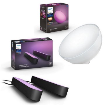 Philips - SADA 2x LED RGB Stmívatelná stolní lampa Hue PLAY LED/6W/230V 2000-6500K + stmívatelná stolní lampa GO LED/6W/230V 2000-6500K
