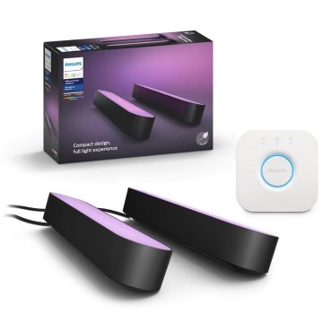 Philips - SADA 2x LED RGB Stmívatelná stolní lampa Hue PLAY WACA LED/6W/230V 2000-6500K + Hue bridge