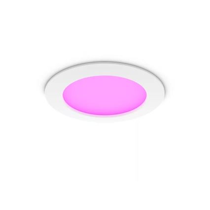 Philips - SADA 2x LED RGBW Stmívatelné koupelnové podhledové svítidlo Hue SLIM LED/12W/230V 2000-6500K bílá IP44