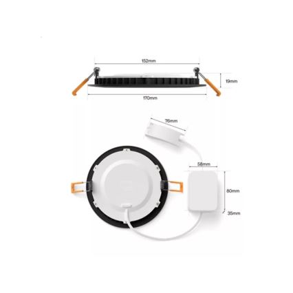 Philips - SADA 2x LED RGBW Stmívatelné koupelnové podhledové svítidlo Hue SLIM LED/12W/230V 2000-6500K černá IP44