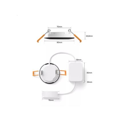 Philips - SADA 2x LED RGBW Stmívatelné koupelnové podhledové svítidlo Hue SLIM LED/8,3W/230V 2000-6500K černá IP44