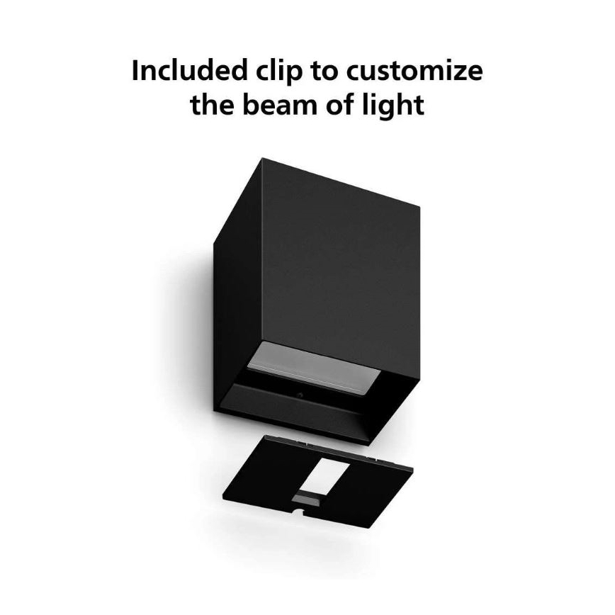 Philips - SADA 2x LED RGBW Stmatelné venkovní nástěnné svítidlo Hue RESONATE LED/8W/230V 2000-6500K IP44