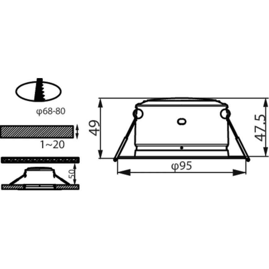 Philips - SADA 3x LED Podhledové svítidlo LED/3,5W/230V 3000K