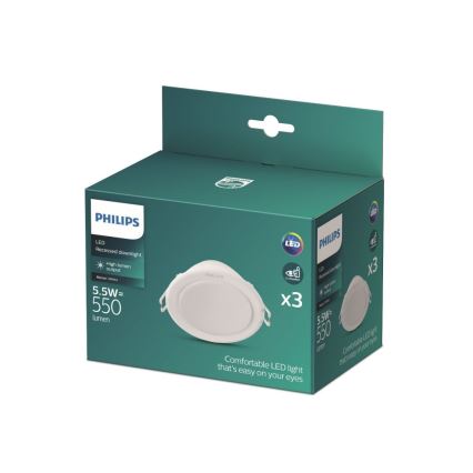 Philips - SADA 3x LED Podhledové svítidlo MESON LED/5,5W/230V 4000K