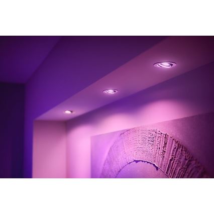 Philips - SADA 3x LED RGB Stmívatelné podhledové svítidlo Hue CENTURA 1xGU10/5,7W/230V 2000-6500K