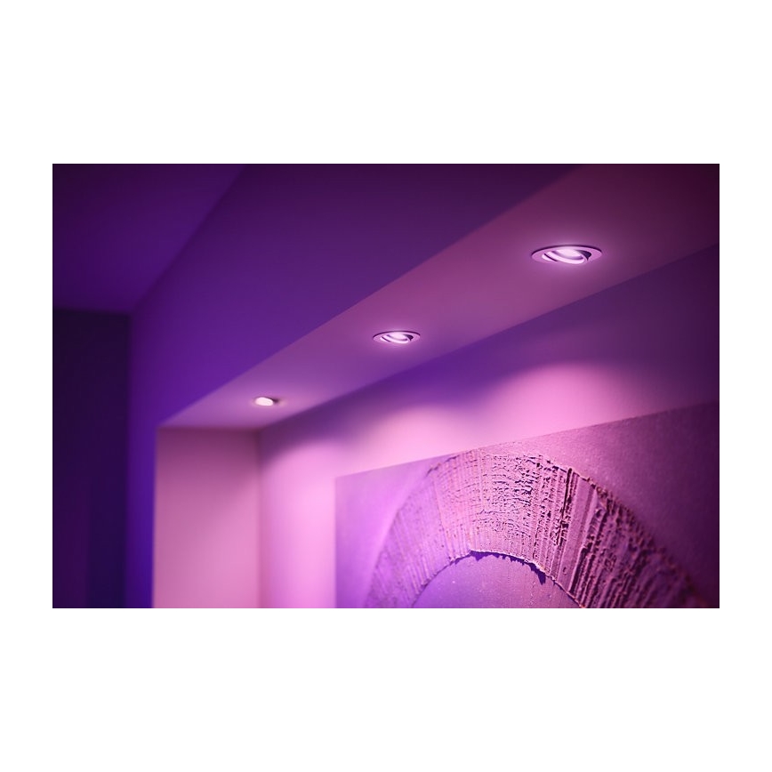 Philips - SADA 3x LED RGB Stmívatelné podhledové svítidlo Hue CENTURA 1xGU10/5,7W/230V 2000-6500K