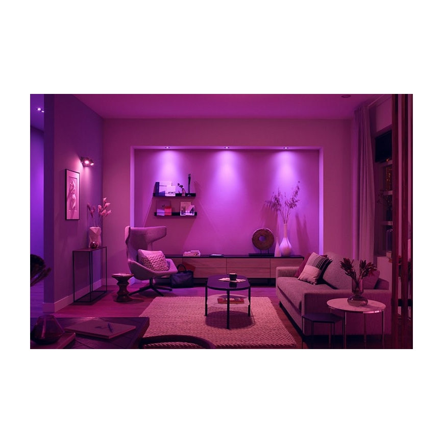 Philips - SADA 3x LED RGB Stmívatelné podhledové svítidlo Hue CENTURA 1xGU10/5,7W/230V 2000-6500K