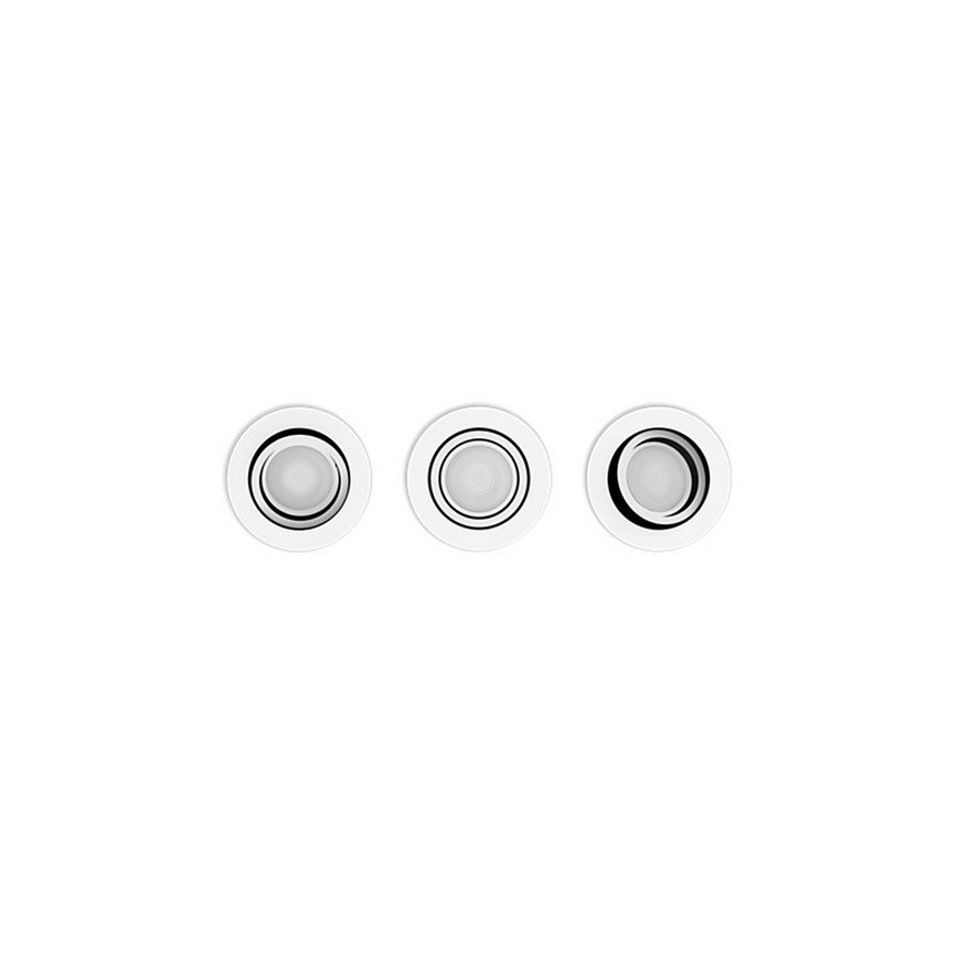 Philips - SADA 3x LED RGB Stmívatelné podhledové svítidlo Hue CENTURA 1xGU10/5,7W/230V 2000-6500K