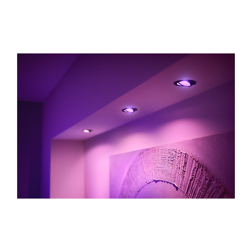Philips - SADA 3x LED RGB Stmívatelné podhledové svítidlo Hue CENTURA 1xGU10/5,7W/230V 2000-6500K