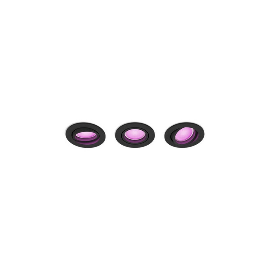 Philips - SADA 3x LED RGB Stmívatelné podhledové svítidlo Hue CENTURA 1xGU10/5,7W/230V 2000-6500K