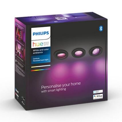 Philips - SADA 3x LED RGB Stmívatelné podhledové svítidlo Hue CENTURA 1xGU10/5,7W/230V 2000-6500K