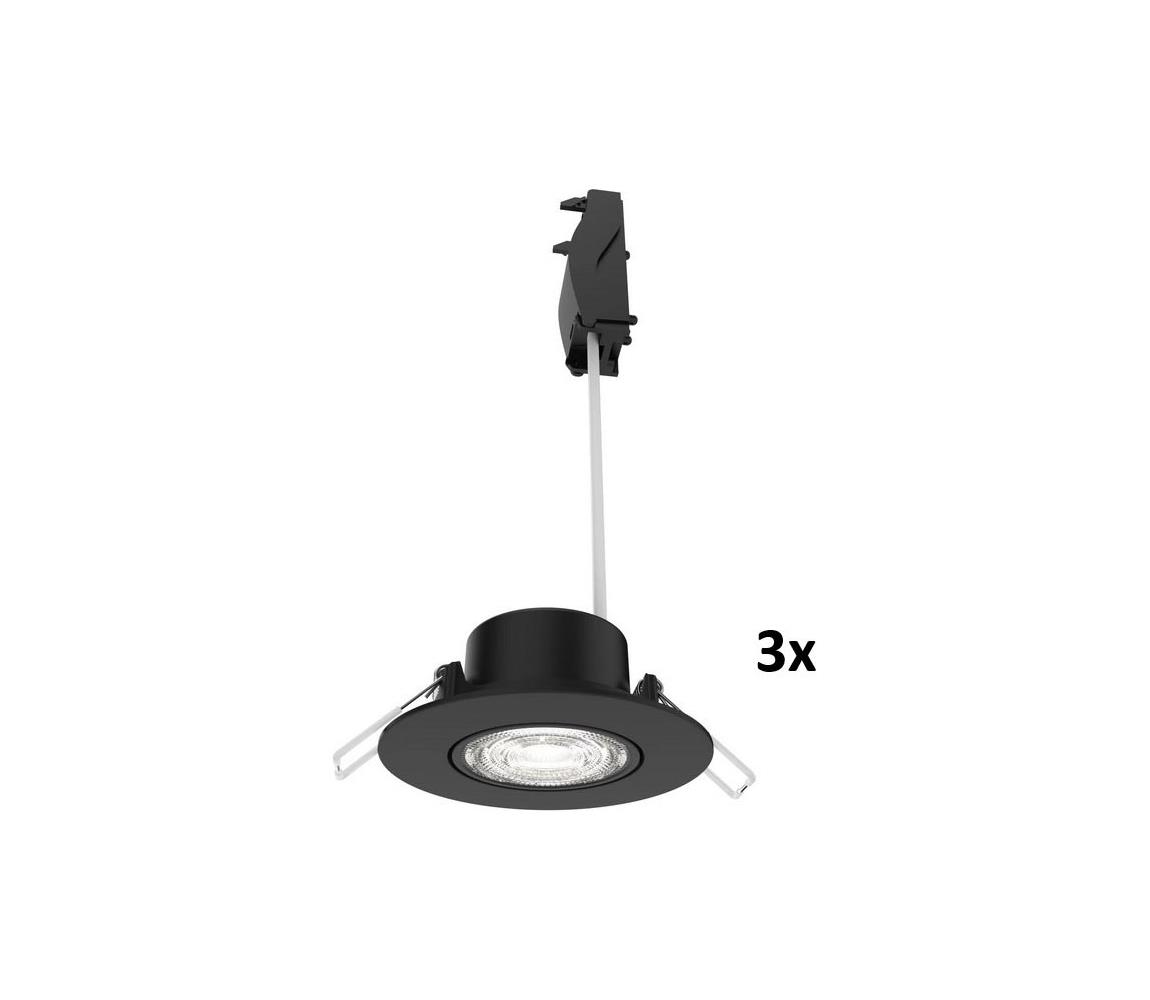 Philips - SADA 3x LED Stmí. podhledové svítidlo CILANTRO LED/5W/230V 2700K černá 872110303805000
