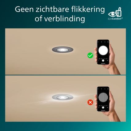 Philips - SADA 3x LED Stmívatelné podhledové svítidlo CILANTRO LED/5W/230V 4000K černá