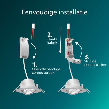 Philips - SADA 3x LED Stmívatelné podhledové svítidlo CILANTRO LED/5W/230V 2700K bílá