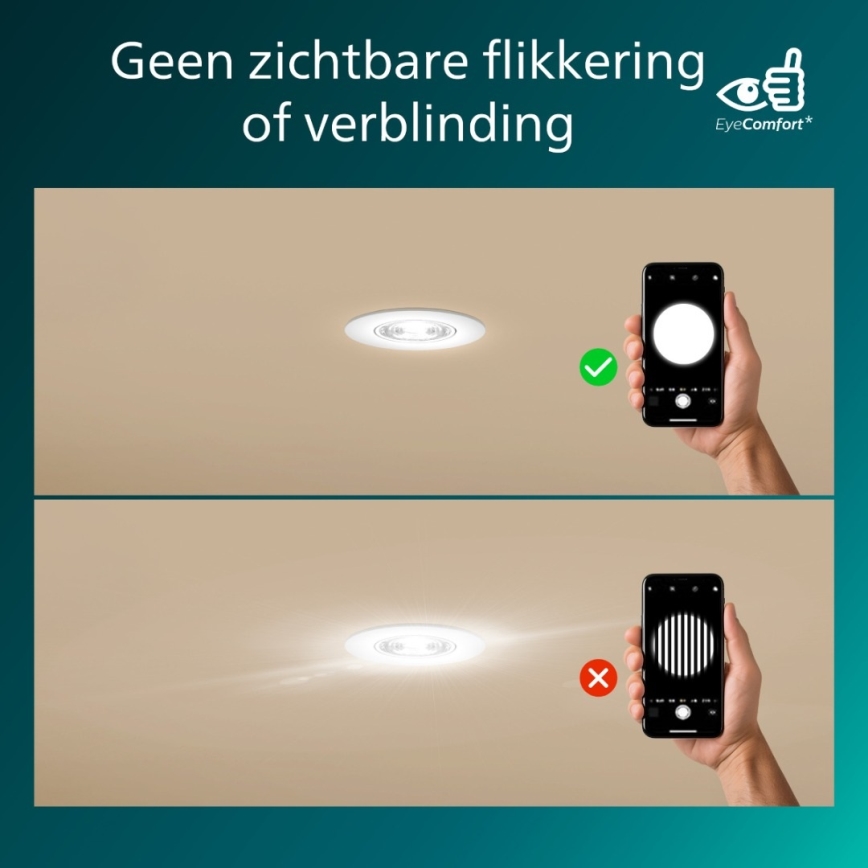 Philips - SADA 3x LED Stmívatelné podhledové svítidlo CILANTRO LED/5W/230V 4000K bílá