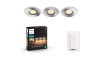 Philips - SADA 3x LED Stmívatelné koupelnové svítidlo Hue ADORE 1xGU10/5W/230V IP44 + dálkové ovládání