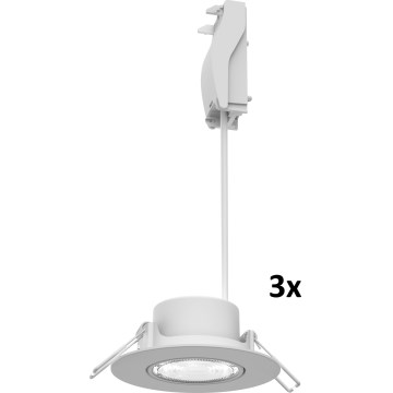 Philips - SADA 3x LED Stmívatelné podhledové svítidlo CILANTRO LED/5W/230V 2700K bílá