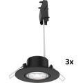 Philips - SADA 3x LED Stmívatelné podhledové svítidlo CILANTRO LED/5W/230V 4000K černá