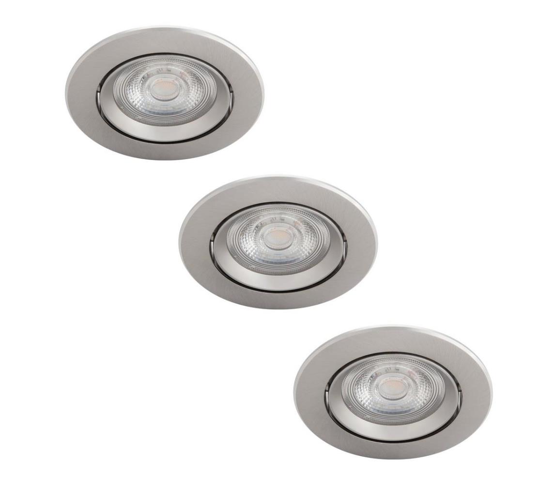 Philips - SADA 3x LED Stmívatelné podhledové svítidlo LED/5W/230V 2700K