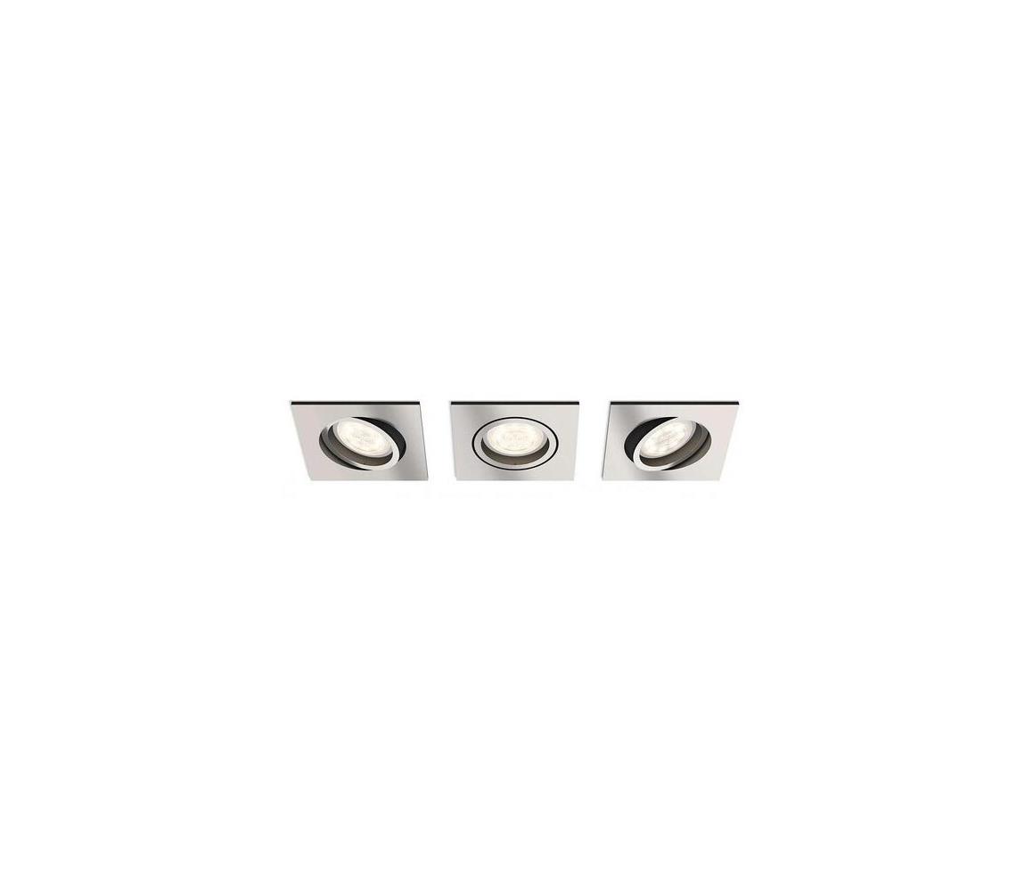 Philips Philips - SADA 3x LED Stmívatelné podhledové svítidlo SHELLBARK 1xLED/4,5W/230V P4395
