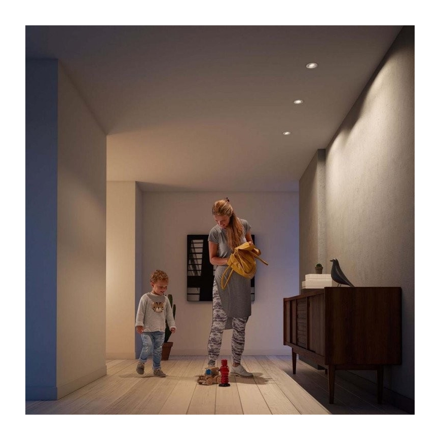 Philips 50203/31/P0 - SADA 3x LED Stmívatelné podhledové svítidlo SHELLBARK Warm Glow 1xLED/4,5W/230V 2200-2700K