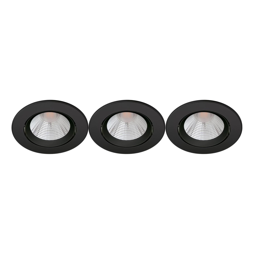 Philips - SADA 3x LED Stmívatelné podhledové svítidlo SPARKLE LED/5,5W/230V 2700K černá
