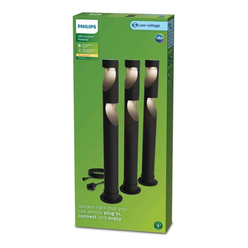 Philips - SADA 3x LED Venkovní lampa GARDENLINK DESI LED/1,5W/230V 2700K IP44