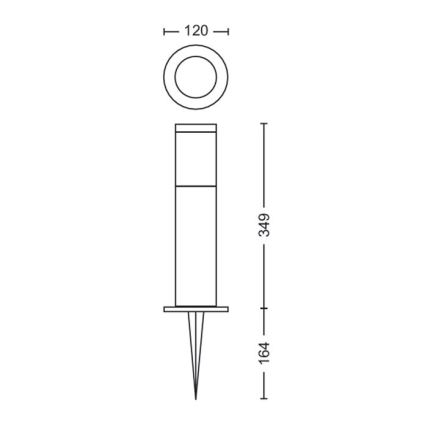 Philips - SADA 3x LED Venkovní lampa GARDENLINK LED/24W/230V 2700K IP44