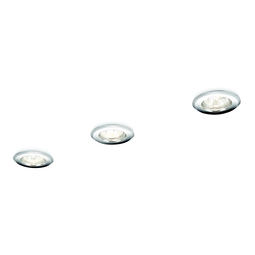 Philips - SADA 3x Podhledové svítidlo 1xGU10/50W/230V lesklý chrom