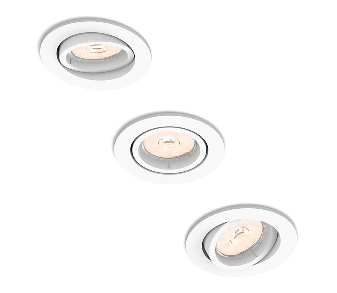 Philips - SADA 3x Podhledové svítidlo PERIDOT 1xGU10/7W/230V bílá 872110303697100