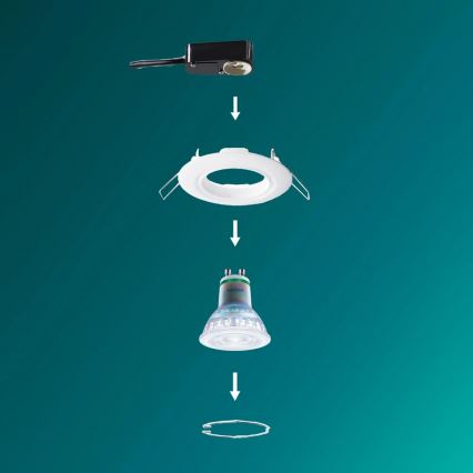 Philips - SADA 3x Podhledové svítidlo PERIDOT 1xGU10/7W/230V bílá