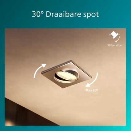 Philips - SADA 3x Podhledové svítidlo PERIDOT 1xGU10/7W/230V stříbrná