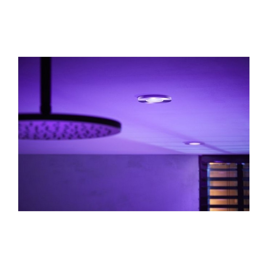 Philips - SADA 3xLED RGB Stmívatelné koupelnové svítidlo Hue XAMENTO 1xGU10/5,7W/230V IP44 2000-6500K