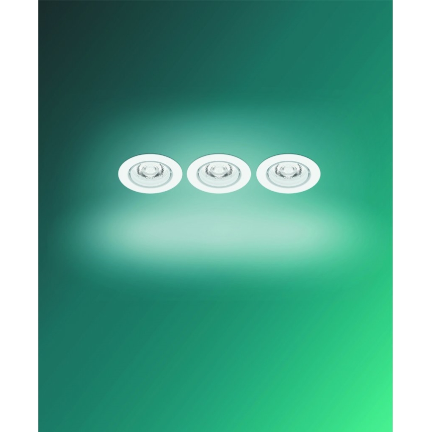 Philips - SADA 3x LED Stmívatelné podhledové svítidlo IMPALA Warm Glow LED/6W/230V