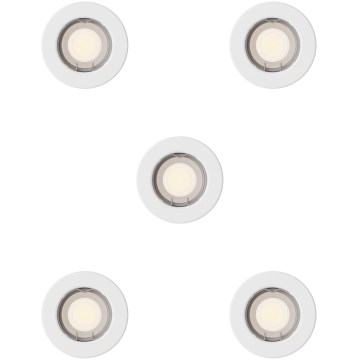 Philips - SADA 5x Podhledové svítidlo PERIDOT 1xGU10/7W/230V bílá