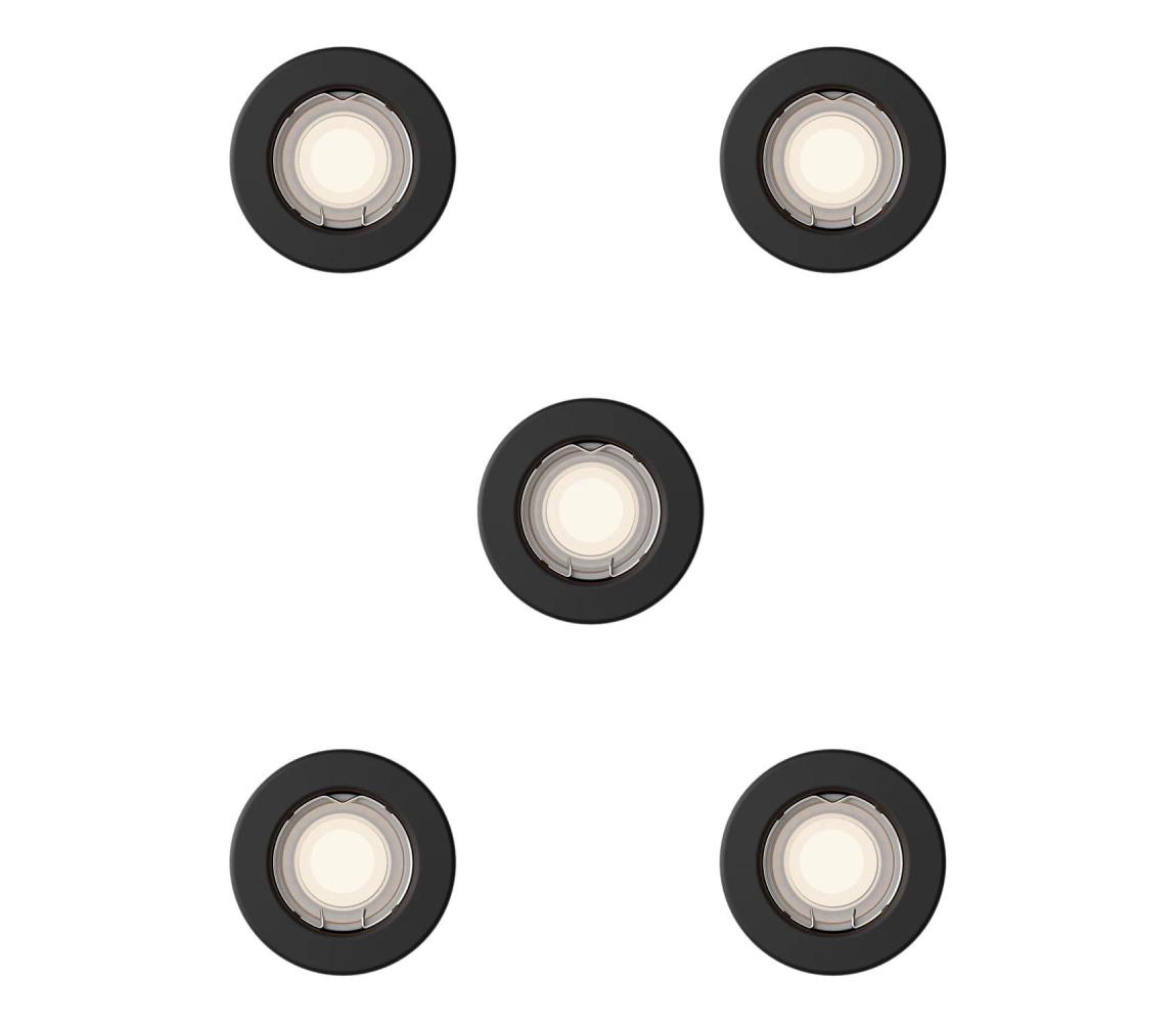 Philips - SADA 5x Podhledové svítidlo PERIDOT 1xGU10/7W/230V černá 872110303715200