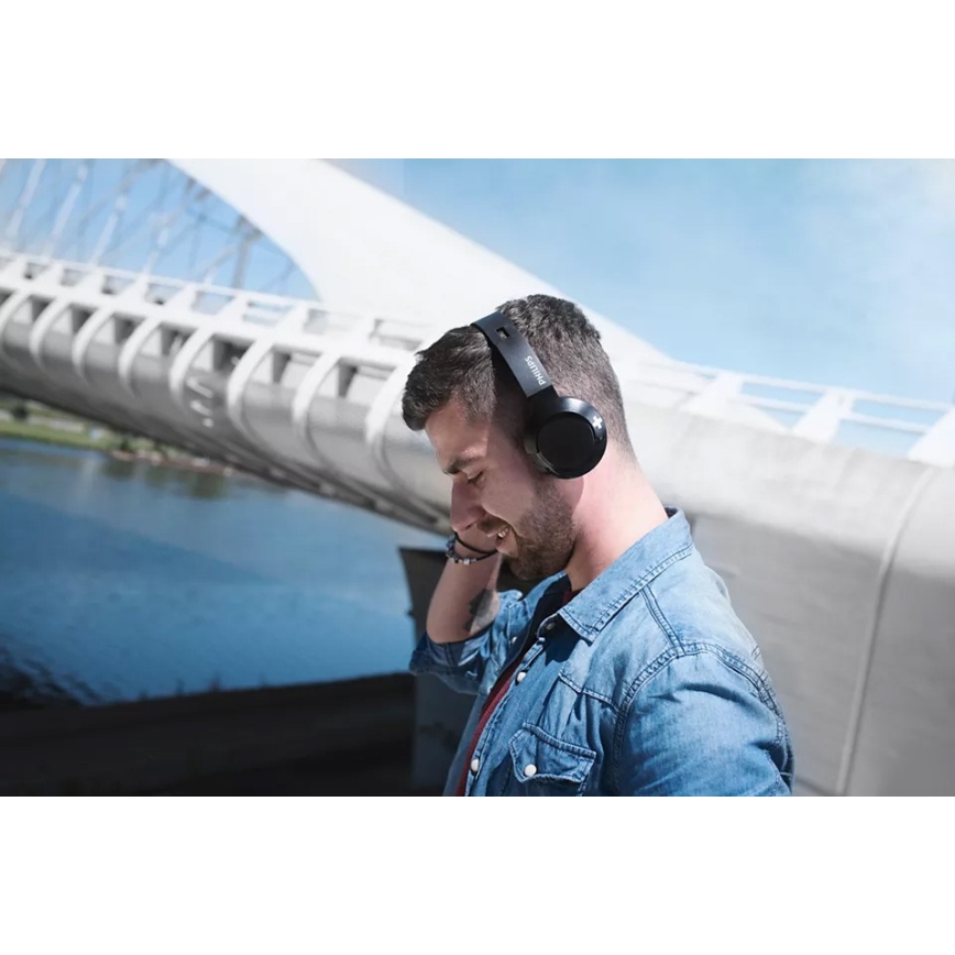Philips SHB3075BK/00 - Bezdrátová sluchátka s Bluetooth BASS černá