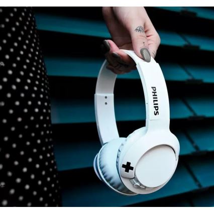 Philips SHB3075WT/00 - Bezdrátová sluchátka s Bluetooth bílá