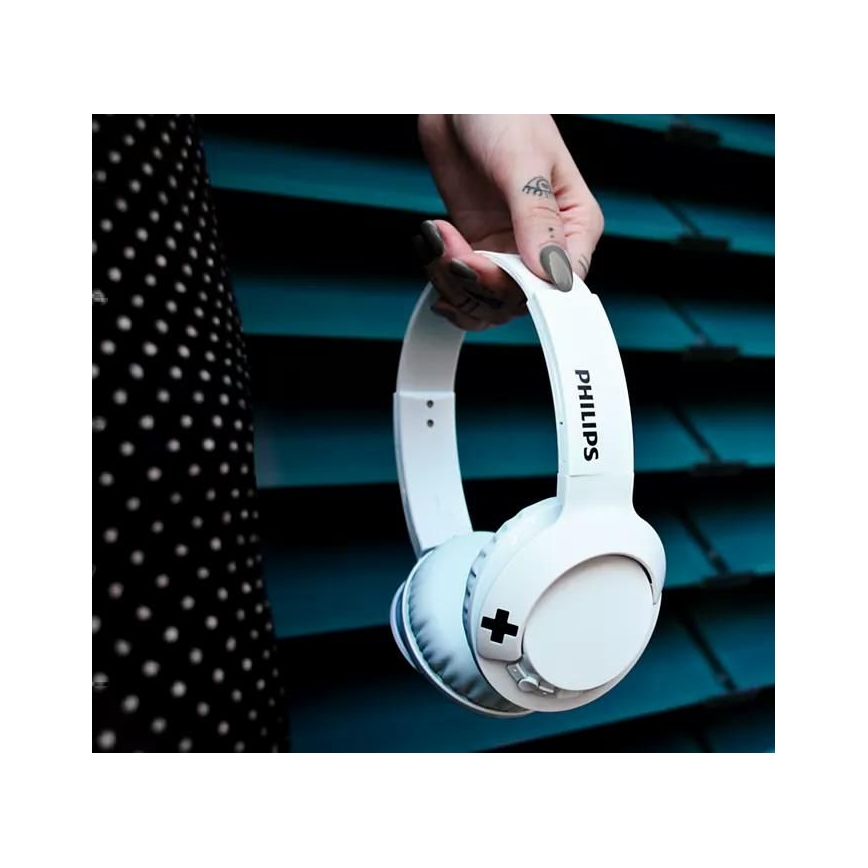 Philips SHB3075WT/00 - Bezdrátová sluchátka s Bluetooth bílá