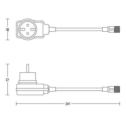 Philips - Venkovní napájecí síťový adaptér GARDENLINK 12W/24/230V IP44