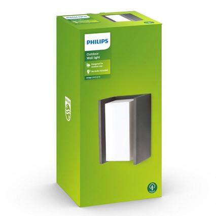 Philips - Venkovní nástěnné svítidlo BRIDGE 1xE27/15W/230V IP44