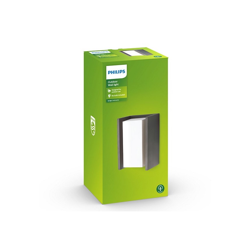Philips - Venkovní nástěnné svítidlo BRIDGE 1xE27/15W/230V IP44