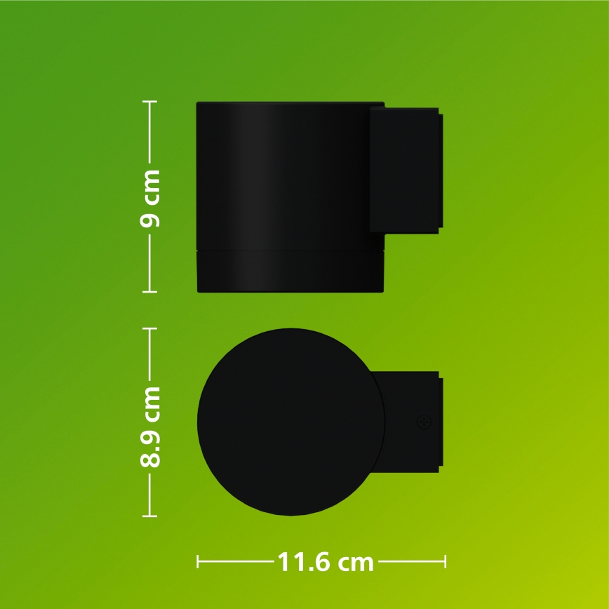 Philips - Venkovní nástěnné svítidlo FYLX 1xGU10/5W/230V černá IP44