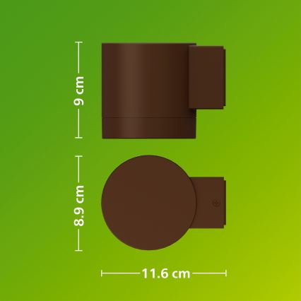 Philips - Venkovní nástěnné svítidlo FYLX 1xGU10/5W/230V hnědá IP44