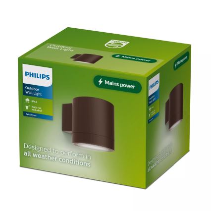 Philips - Venkovní nástěnné svítidlo FYLX 1xGU10/5W/230V hnědá IP44