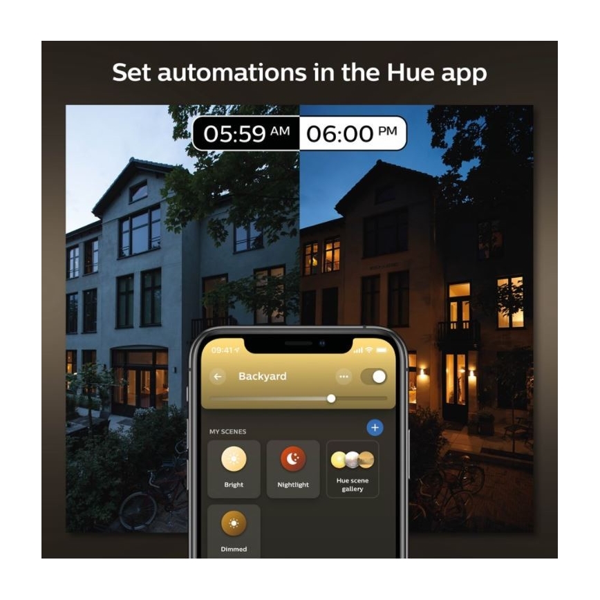 Philips - Stmívatelné venkovní nástěnné svítidlo Hue INARA 1xE27/7W/230V Wi-Fi IP44