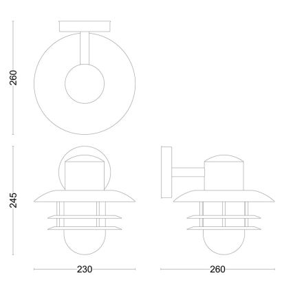 Philips - Venkovní nástěnné svítidlo INYMA 1xE27/25W/230V IP44